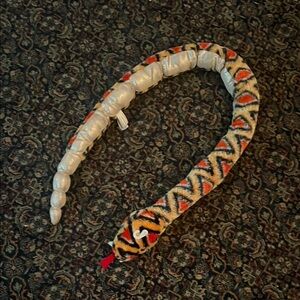 Red and Orange Plush Snake Stuffed Animal
